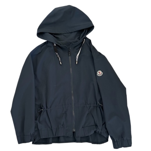 Zip-Up Hooded Woman’s Front Zip Lightweight Windbreaker Jacket,Navy Blue, Size M - Picture 1 of 13